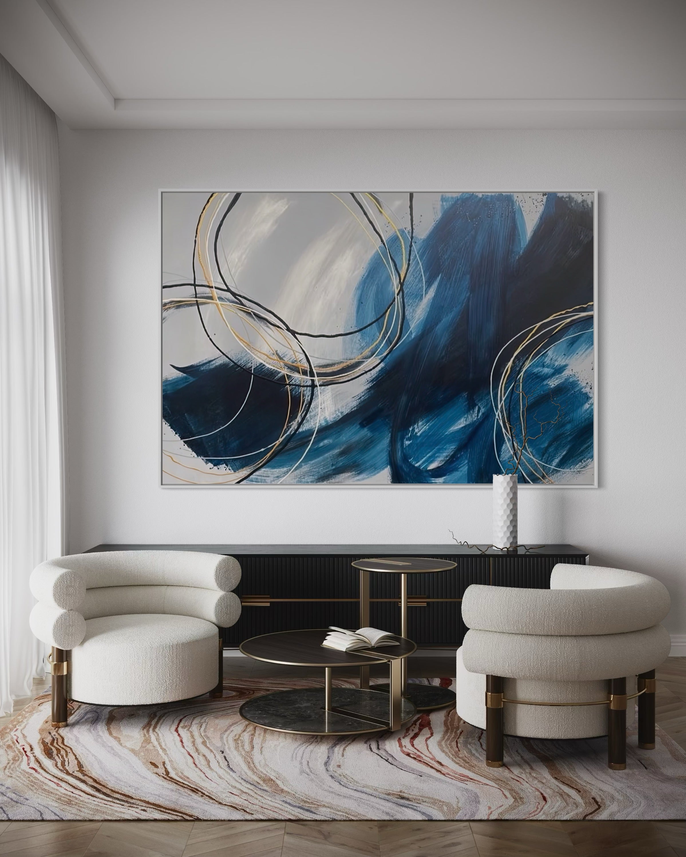 "Blues Wash" - Canvas Print