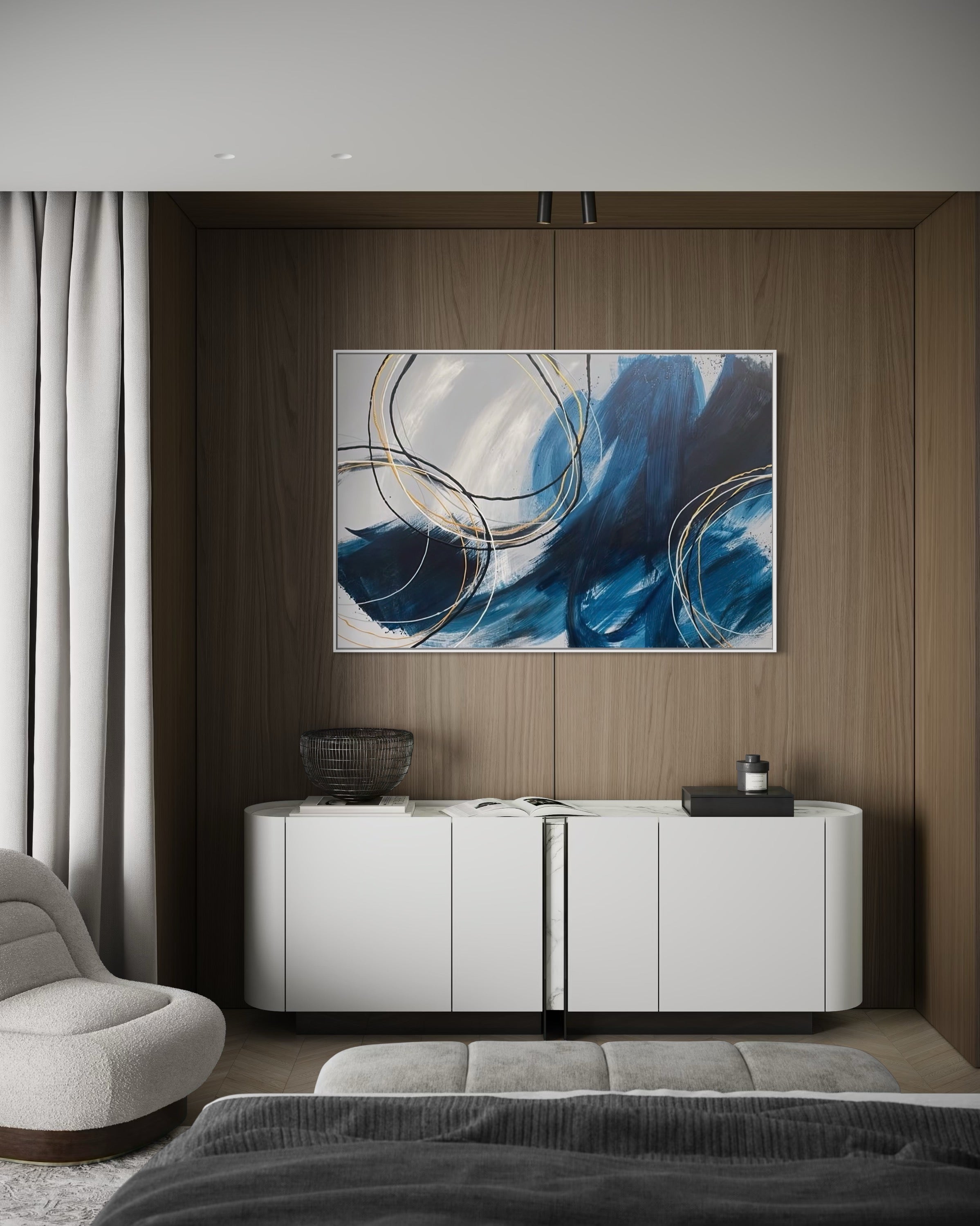 "Blues Wash" - Canvas Print
