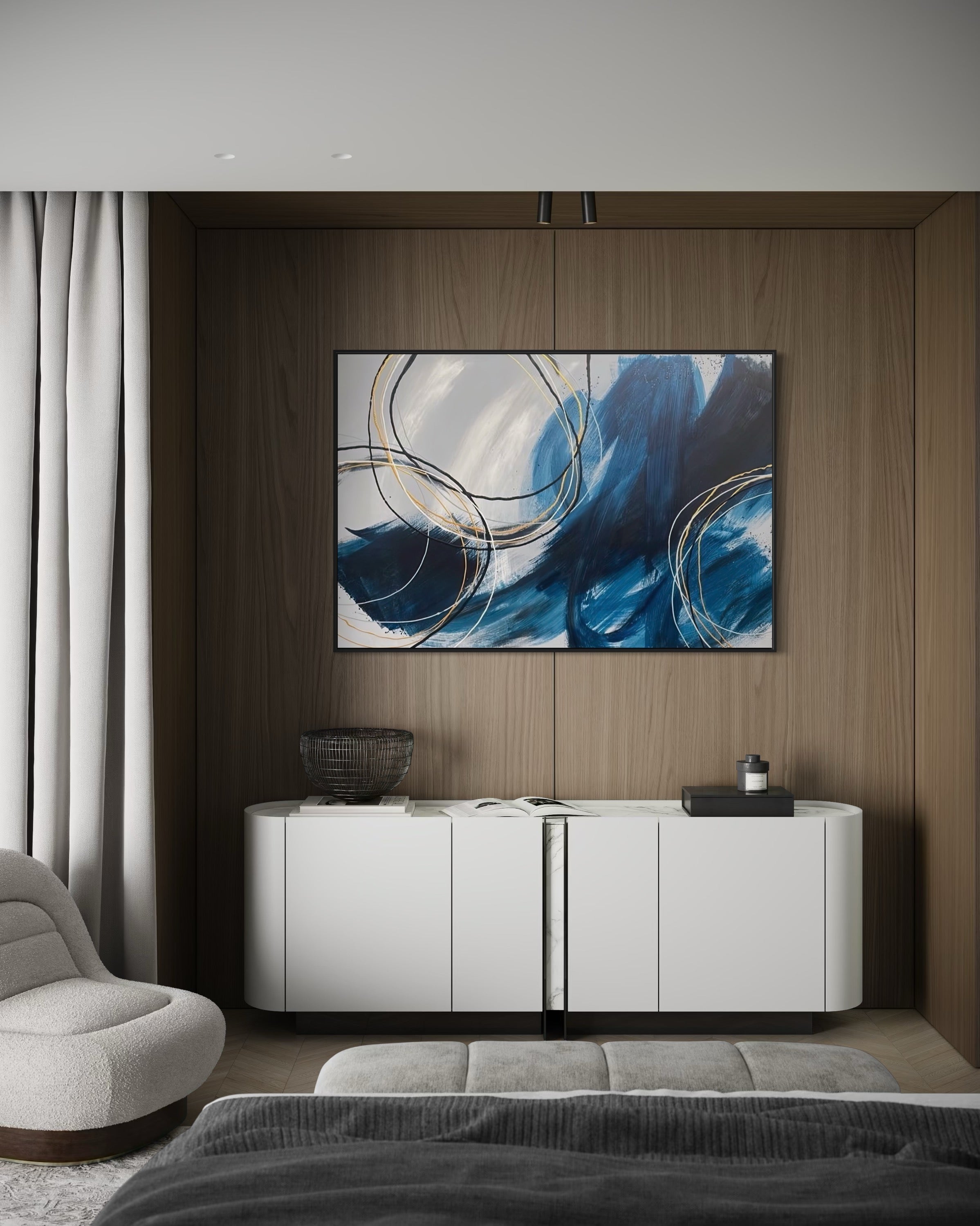 "Blues Wash" - Canvas Print