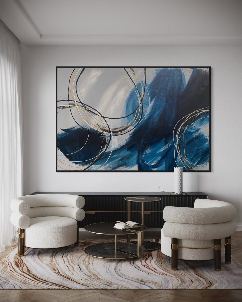 "Blues Wash" - Canvas Print