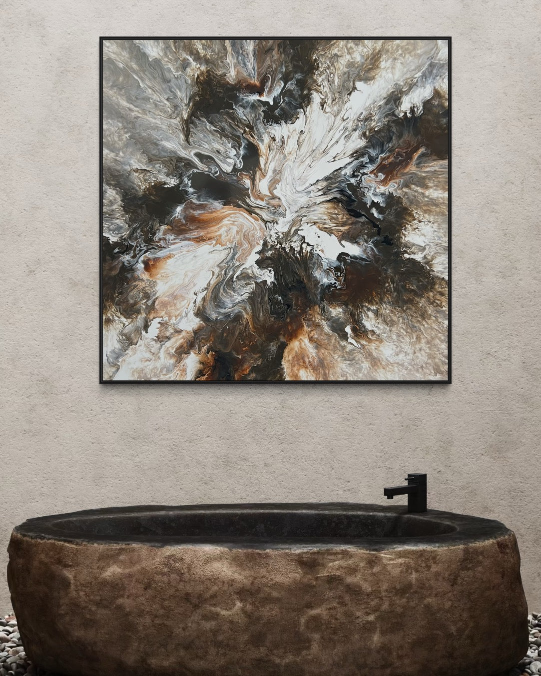 "Cappuccino Burst" - Canvas Print