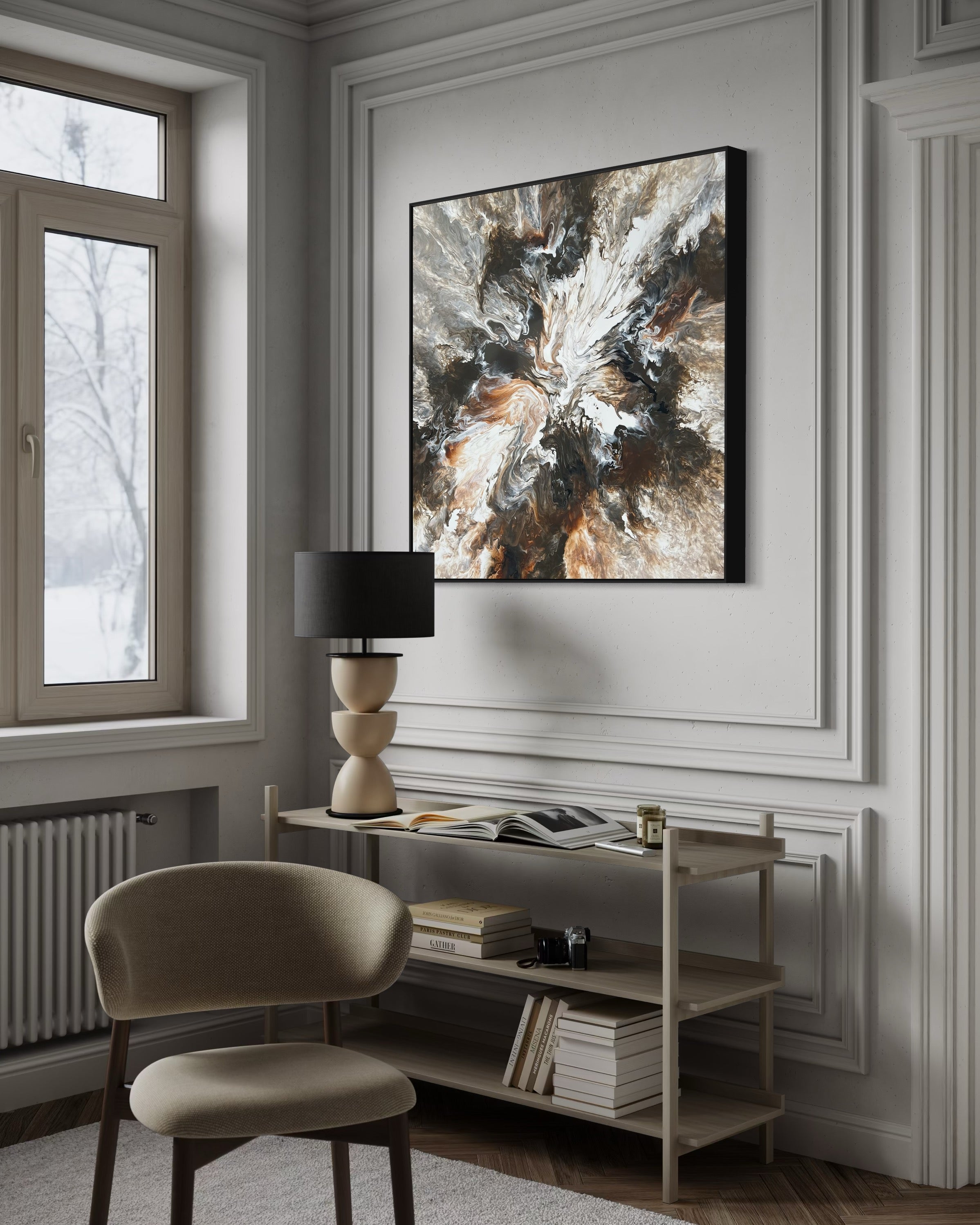 "Cappuccino Burst" - Canvas Print