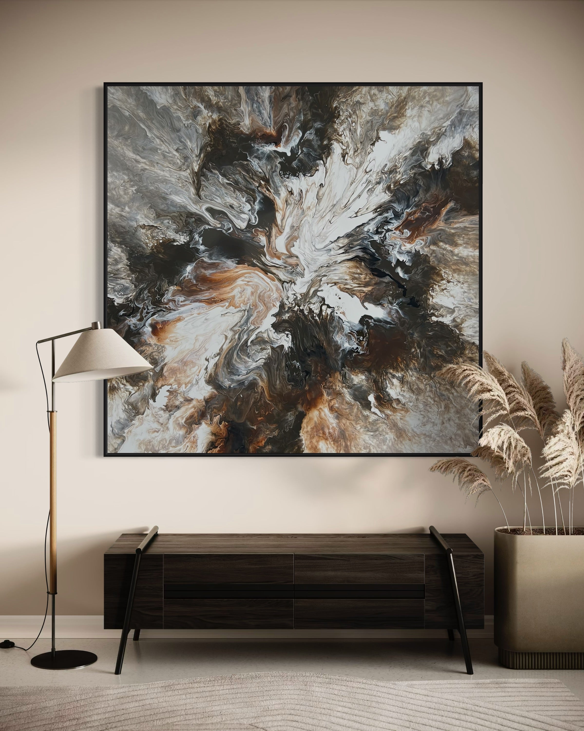 "Cappuccino Burst" - Canvas Print